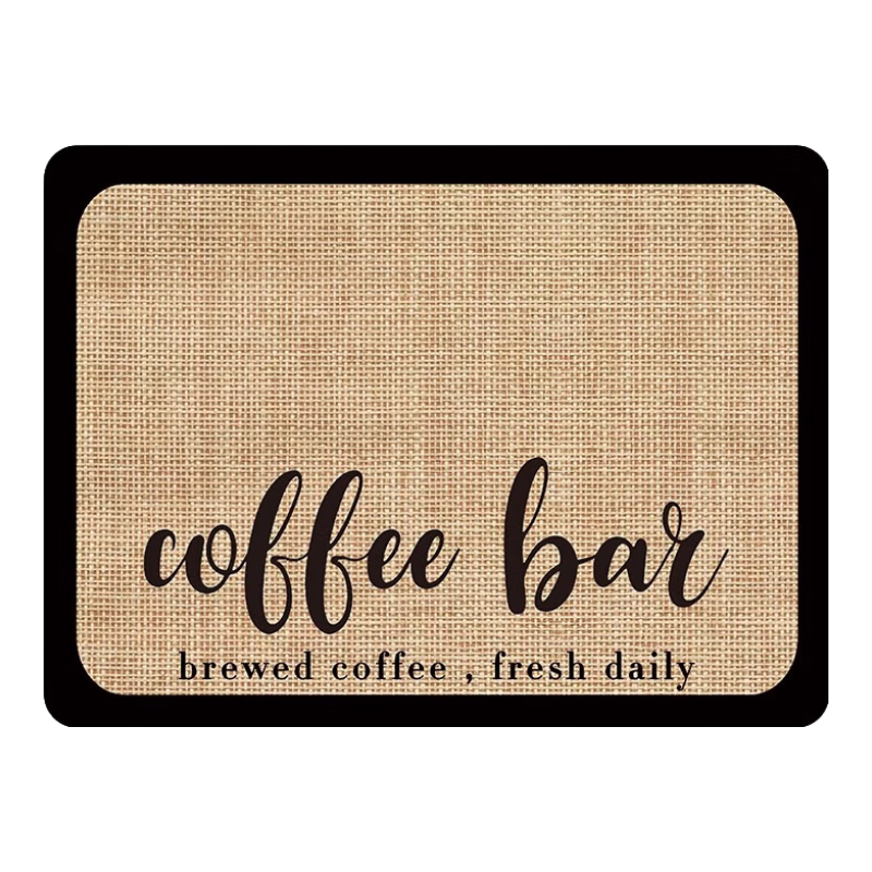 Qiqijia Coffee Machine Water Absorbent Mat, Bar Kitchen Draining Pad, Cup Drying Mat, Dining Table Surface Heat Insulation Mat, 50x60cm