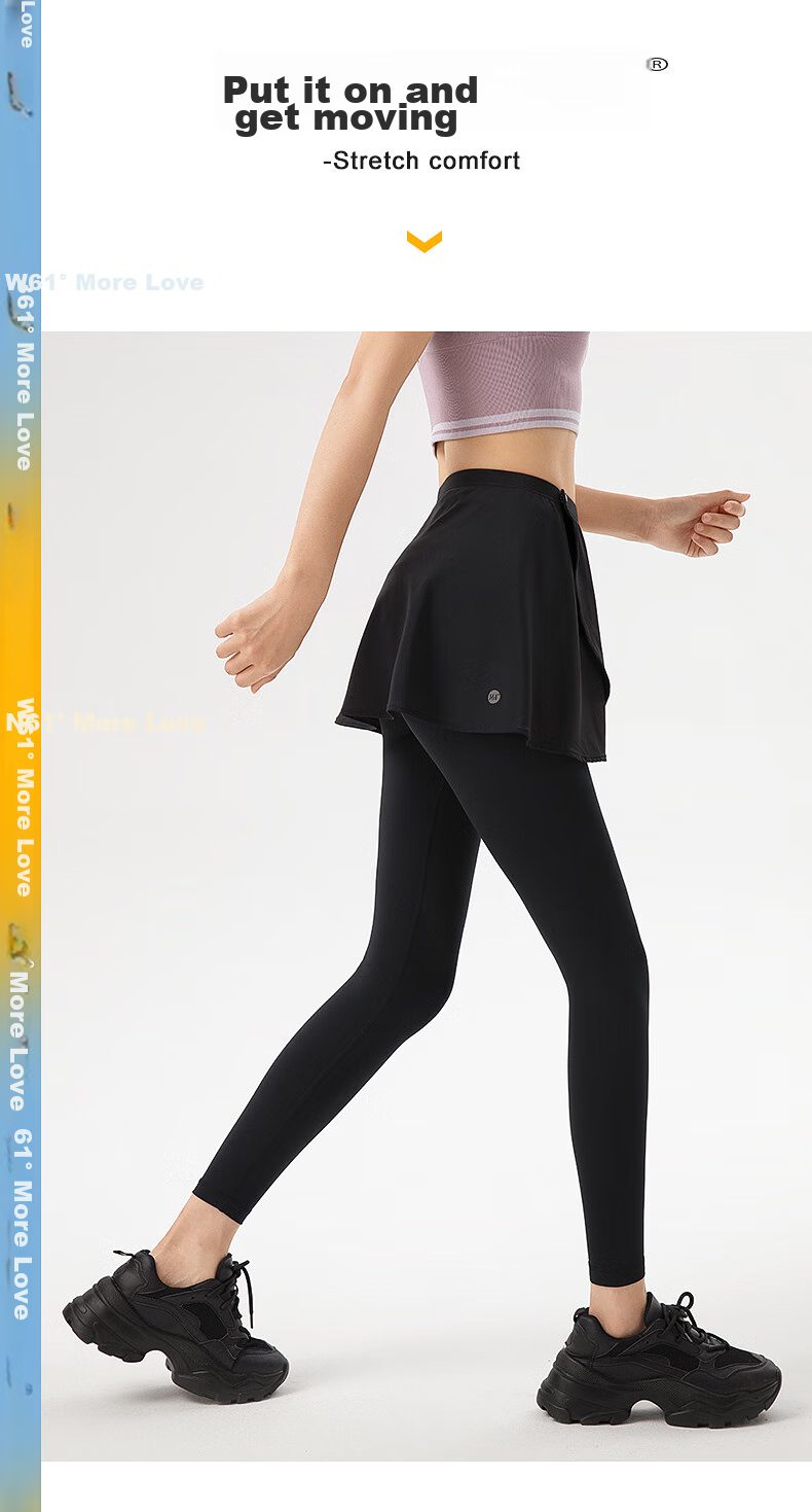 361° Yoga Pants, Skirt Cover-Up, Anti-Exposure, One-Piece Outer Layer, Sports Hip-Covering Skirt, Short Yoga Skirt, Running Skirt Cover-Up 16