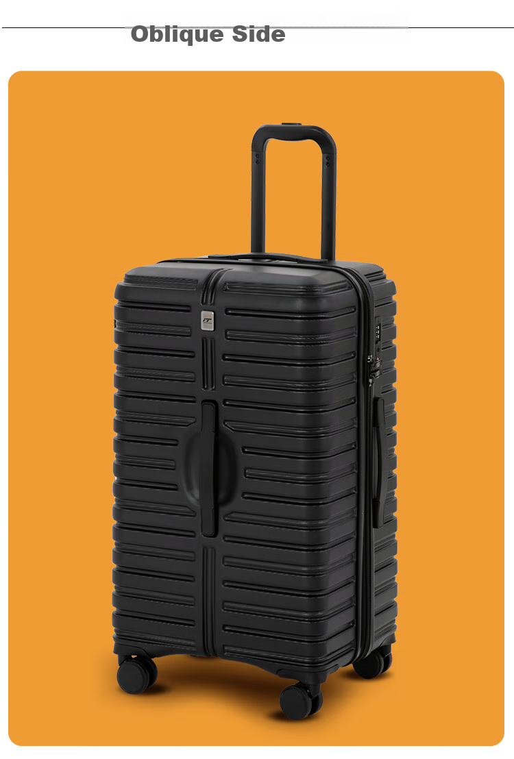 INTERNATIONAL TRAVELLER British Large Capacity Suitcase Trolley Case for Men Students, Thickened Travel Case for Women with Password Lock, 25 Inch 2691 Black 14