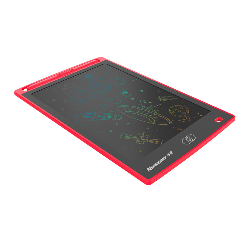 Newsmy 8.5-Inch Children's Colorful Handwriting LCD Drawing Board, Electronic Blackboard, Writing Pad, Office Writing Tool, Baby Drawing Board for Boys And Girls, Children's Day Birthday Gift, Red Fashio
