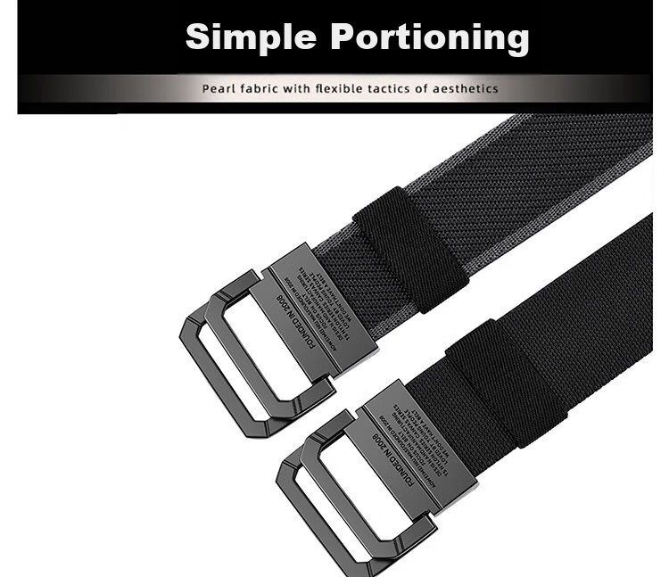 HALFEEL Canvas Belt, Men's Leather Belt, Trendy Denim Belt, Versatile for Women, Students, Military Training, Outdoor Activities, Father's Day Gift 4