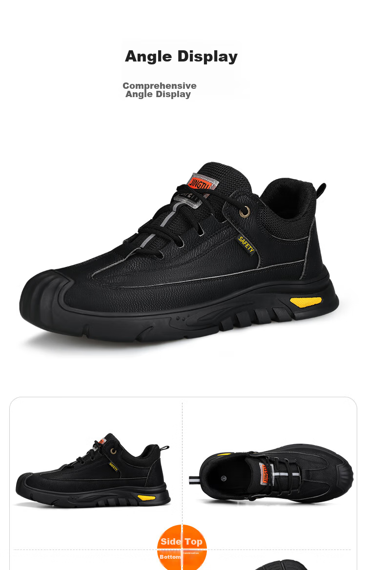 Jingtu Safety Shoes for Men, Self-Operated, Summer Breathable, Steel Toe Cap, Puncture-Resistant, Waterproof Work Boots 0253-J Size 43 18