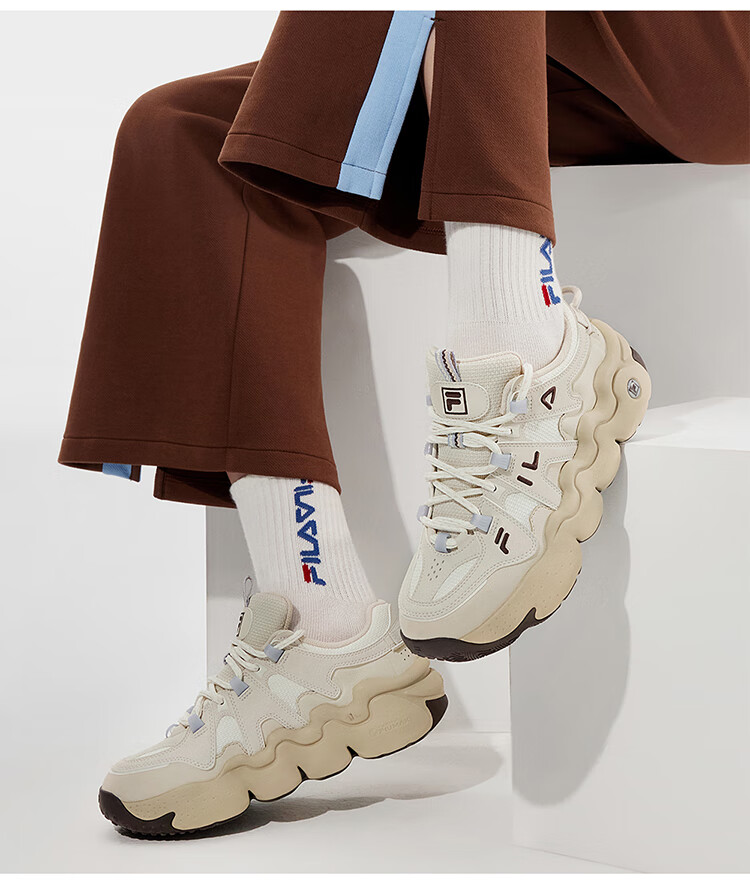FILA Panini Official Women's Retro Sports Basketball Casual Chunky Dad Sneakers Autumn Shoes 14