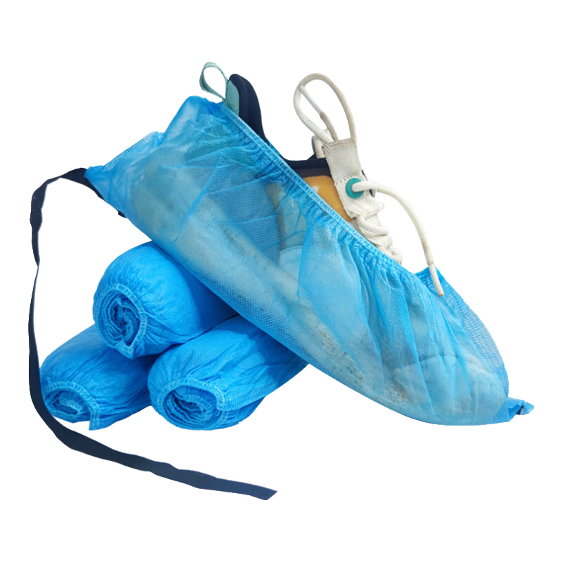 BAIGE Anti-Static Shoe Covers, Disposable Non-Woven Conductive Strip Shoe Covers, Indoor Thickened Non-Slip Dust-Free Workshop Protective Foot Covers, 50 Pieces/pack, CW733810