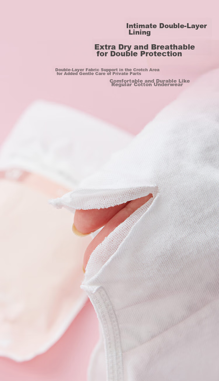 One's Member Disposable Pure Cotton Women's Underwear, Mid-Rise, EO Sterilized, No-Wash Daily Disposable Panties for Pregnant Women, Business Trips, Travel, 10-Pack, M Size 4