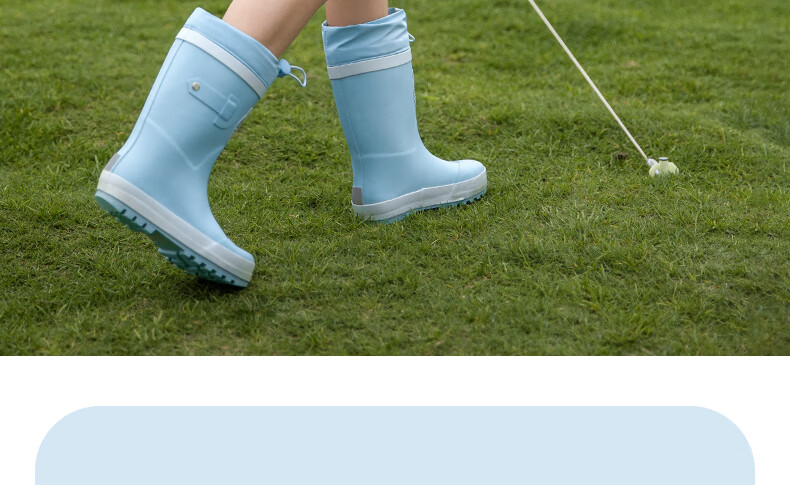 TIANTIANZAI Children's Rain Boots, Mid-Calf Waterproof Non-Slip Wear-Resistant Rubber Boots for Boys And Girls, Student-Specific Waterproof Shoes 3
