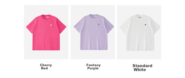 FILA FUSION Trendy Couple Short Sleeve T-Shirt Summer Loose Cool Breathable Unisex Top 3