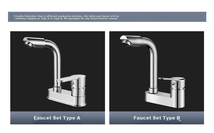 MEJUE Double-Hole Bathroom Sink Faucet, 360° Rotating Washbasin Tap, Hot And Cold Water Faucet, Z-012895 12