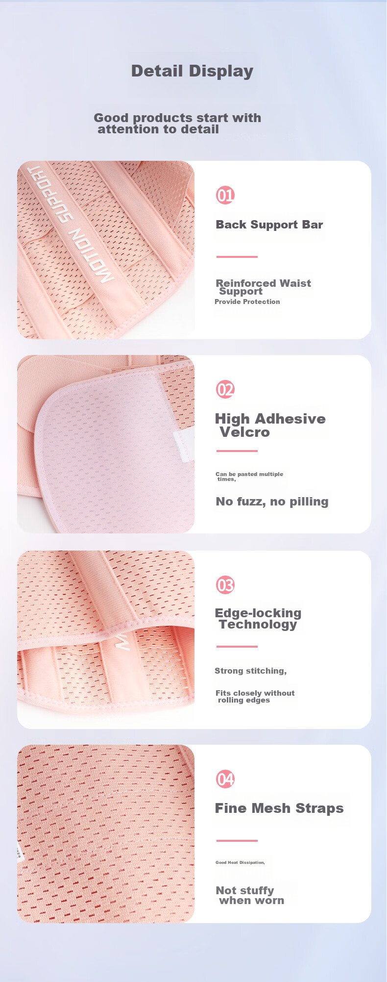 Li-Ning Back Support Belt, Summer Thin Version for Women, Fitness Sports Lumbar Disc Support, Waist Muscle Strain, Prolonged Sitting, Running Waist Trimmer 11