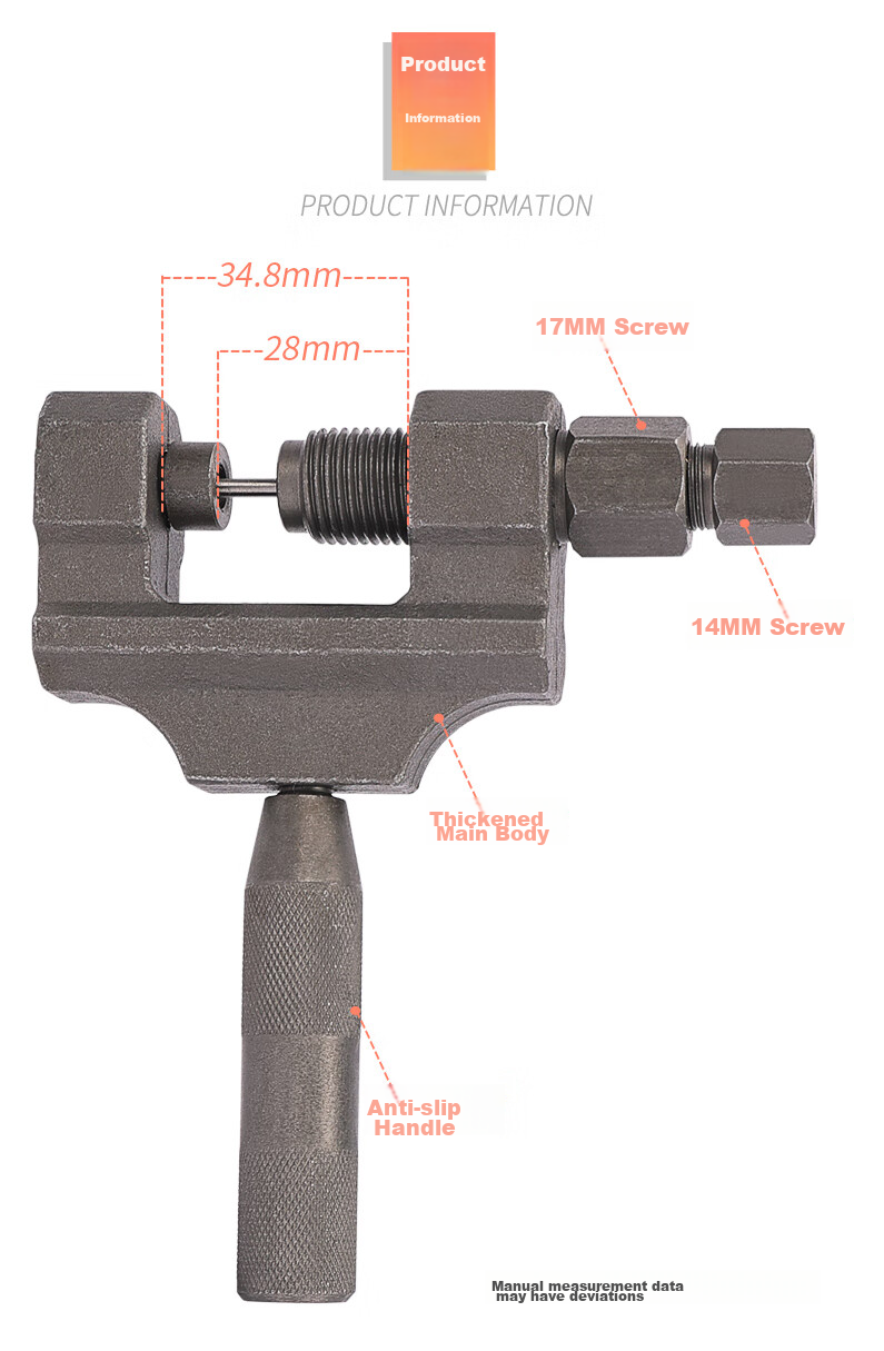 LEBYCLE Motorcycle Chain Removal Tool, Universal Chain Remover for Tricycles, Chain Cutter for 420/428/530 Chains 2