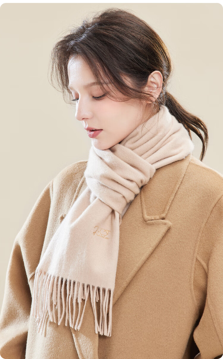 JIUMU 100% Cashmere Scarf for Women, Autumn And Winter Shawl, Warm Neck Wrap, Gift for Girls, National Day Birthday Present, Gift Box Packaging 8