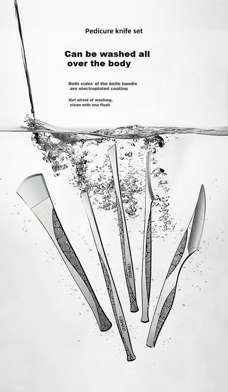 Jindarimei Yangzhou Sanbaodao Pedicure Knife Set, Callus Removal Tool Kit for Dead Skin And Thick Toenails, Ingrown Toenail Scraper 9