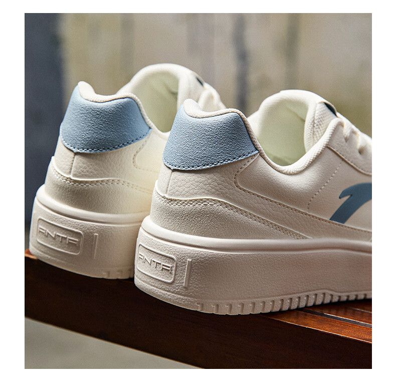 Anta Light Step V2 Lightweight Soft and Elastic Men's Sneakers Summer Breathable Couple's White Shoes Thick Sole Durable Height Increasing Casual Shoes 18
