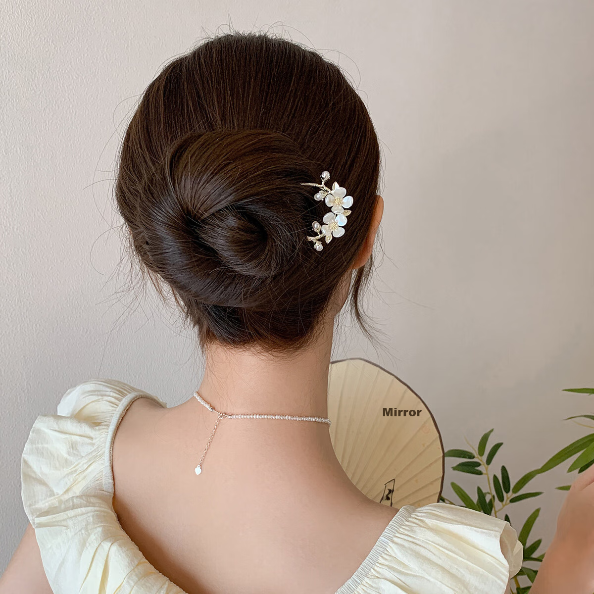 CHIMERA U-Shaped Hairpin New Chinese Style Lily of the Valley Hair Bun Pin Hair Accessory Qipao Hanfu Women's Birthday Gift