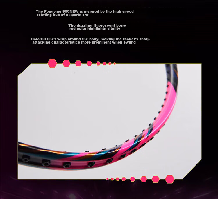 Li-Ning Badminton Racket, Zhanji 7000, Cyan Green Fluorescent Orange, 4U5 Unstrung Racket, Fully Balanced, AYPU013-4 3