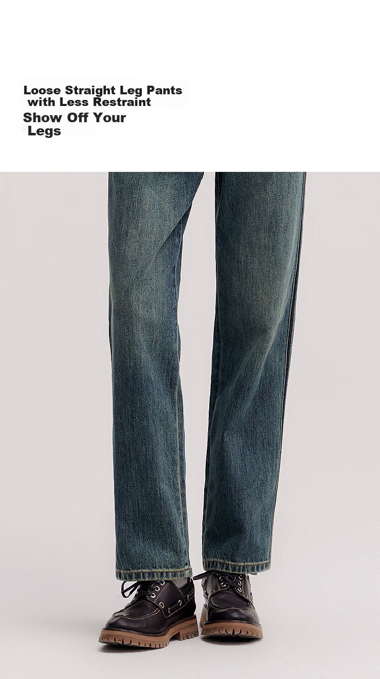 Semir Senrou | Women's Jeans, Spring Season, Semi-Elastic Waistband, Straight-Leg, Leg-Lengthening, Trendy Long Pants, 103125124002 6