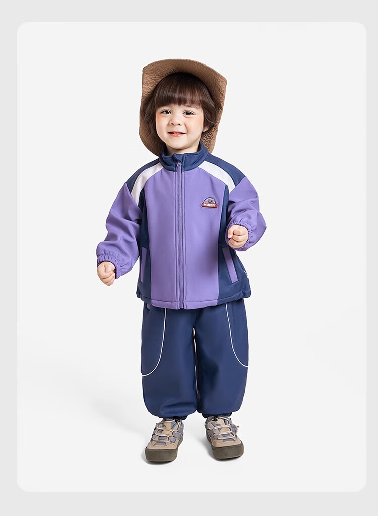 Ciciibear Fleece-Lined Boys' Sweatshirt Set, Children's Autumn And Winter Cardigan, Baby Casual Stylish Sportswear, Cool And Trendy 8