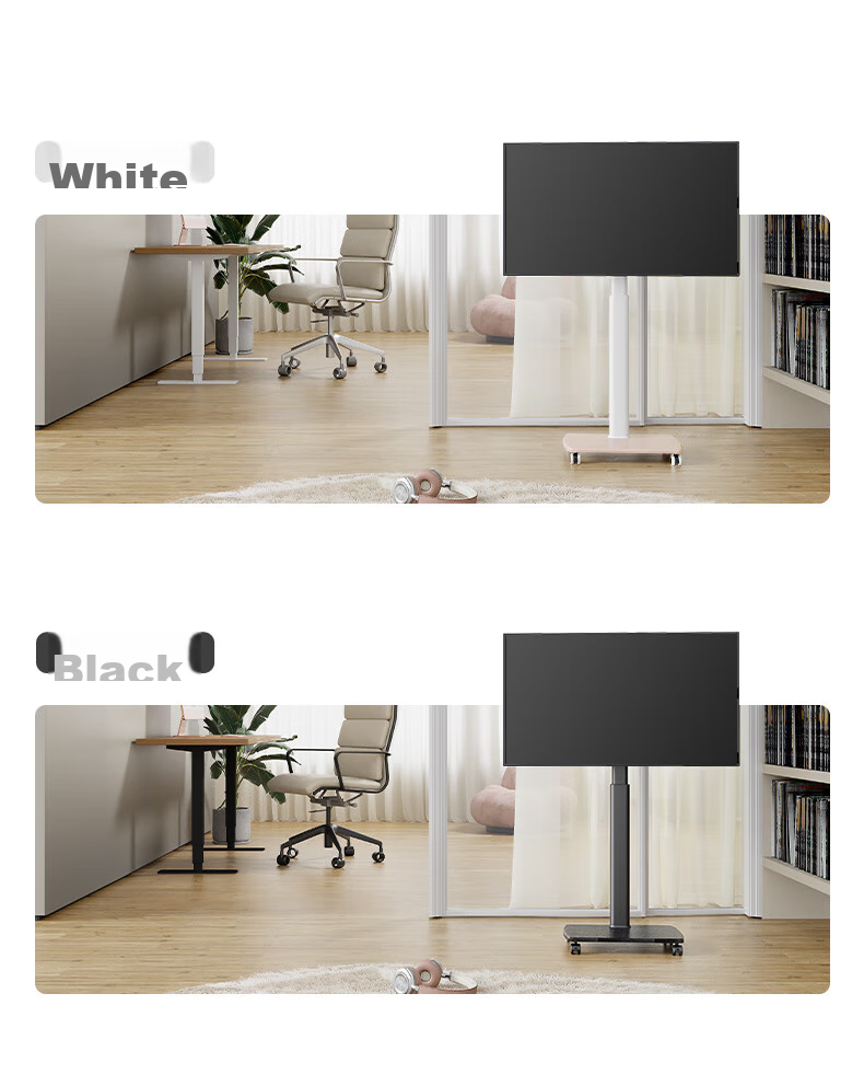 FITUEYES Mobile TV Stand Floor Cart, Universal for 32-65 Inch TVs, No Drilling Required, Movable, Compatible with Multiple TV Brands And Models 8