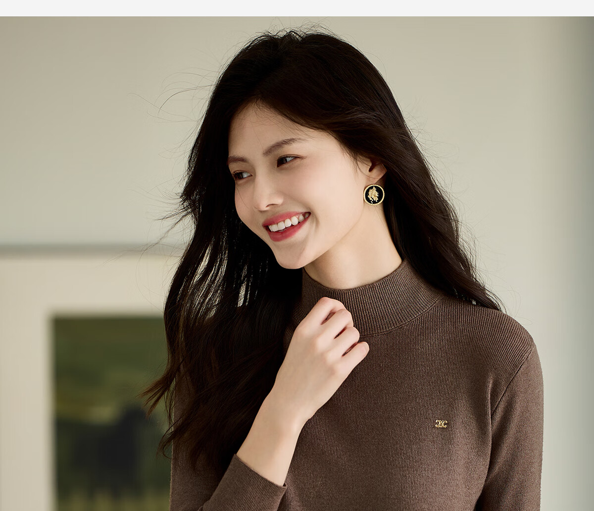Taxiang Women's Semi-Turtleneck Knit Sweater, Autumn And Winter Inner Layering Solid Color Slim-Fit Pullover Sweater T143Z3040 13
