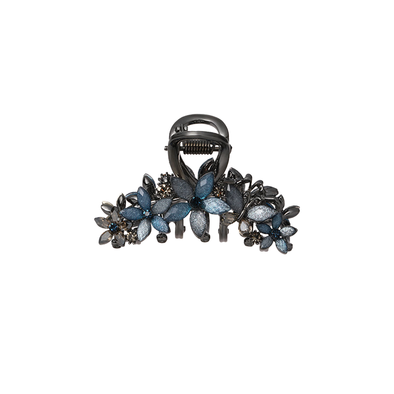 CHIMERA High-End Gray-Blue Hair Claw Clip, Exquisite Half-Updo Hairpin for Women, Medium-Sized Shark Clip, Mid-Autumn Festival Gift