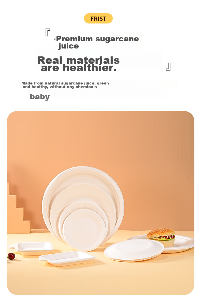 Babike Disposable Paper Plates, Cake Plates, Barbecue Plates, Western-Style Plates, Handmade Art Drawing Paper Plates, 8 Inches, 20 Pieces 3