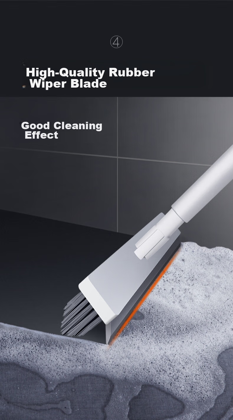 Dawei Cleaning Brush, Gap Floor Brush, Toilet Brush, Hard-Bristle Floor Scrubber, V-Shaped Triangular Brush Head S3 4