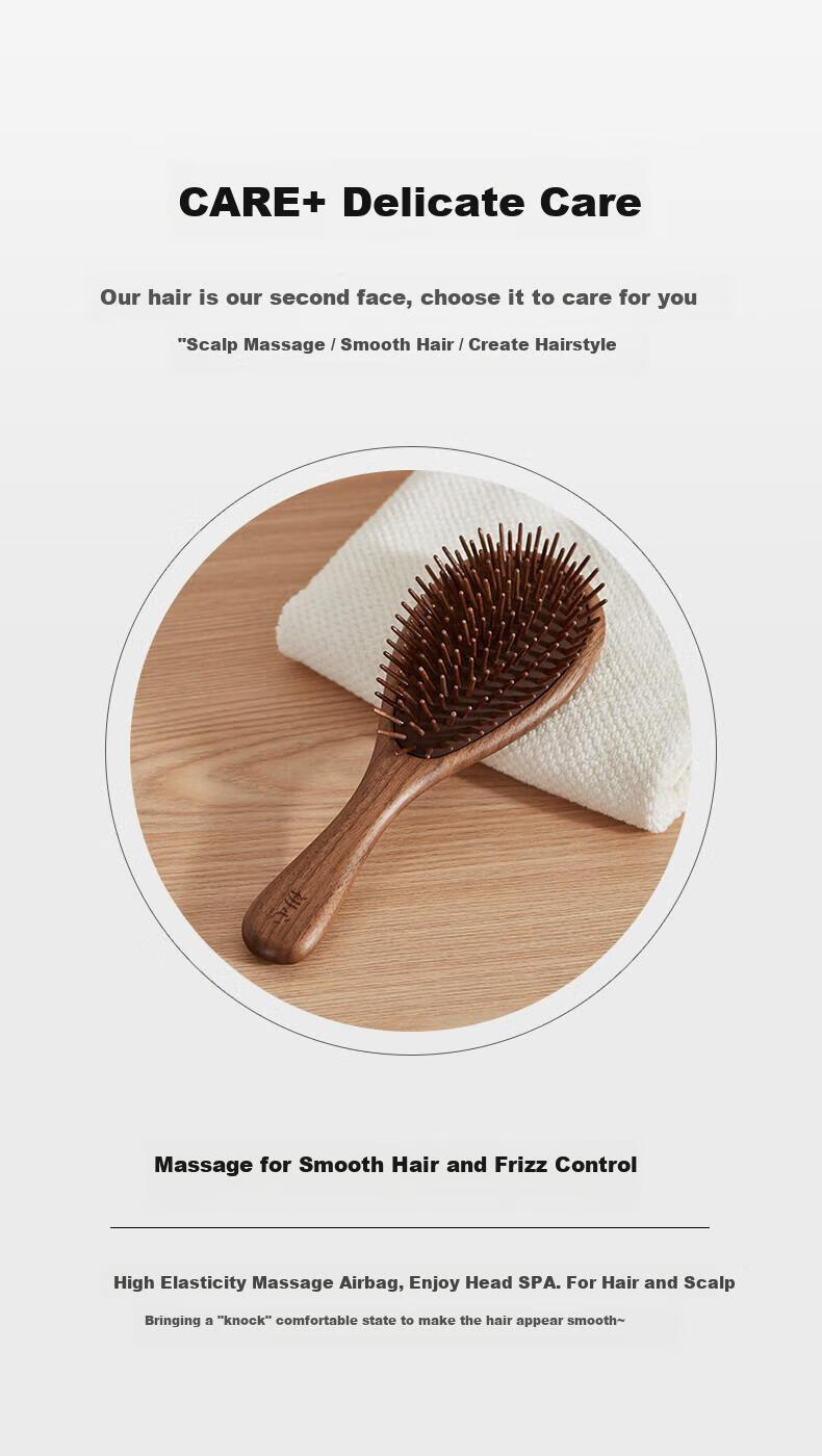 Chuxin Walnut Wood Comb, Air Cushion Comb, Massage Airbag Comb, Scalp Massage Comb, Gift Box, High-End Birthday Present, Premium Gift for Women, Wedding Gift, Mid-Autumn Festival Gift 4