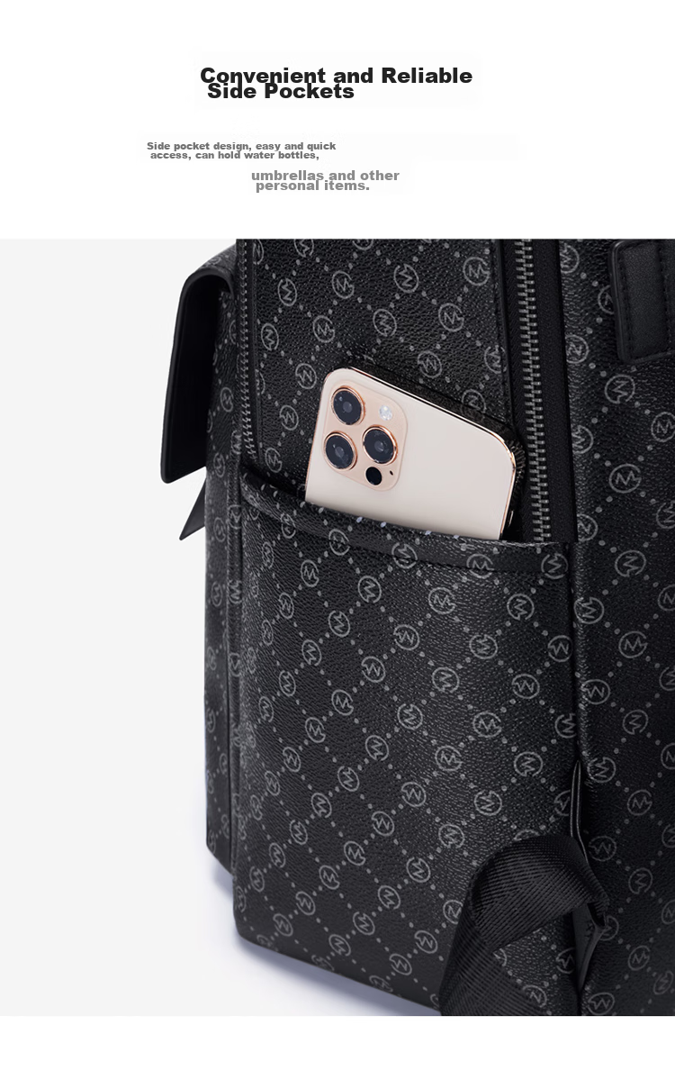 GOLF Backpack, Men's Fashionable Printed Large Capacity Backpack, Water-Resistant Laptop Bag for Men And Women, Student Schoolbag, Trendy Casual Business Travel Backpack, 5I688466J Black 15
