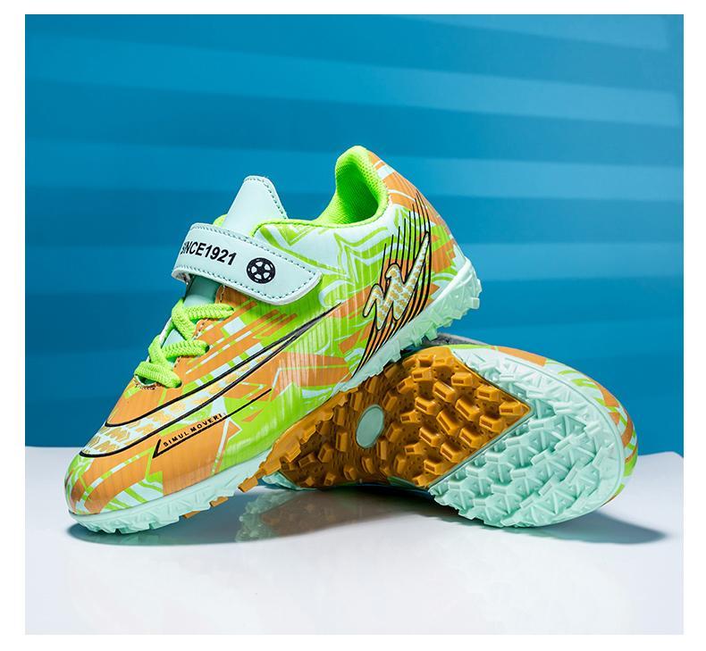 Shuangxing Children's Soccer Shoes, Youth Non-Slip Wear-Resistant Training Shoes for Boys And Girls, TF Turf Cleats, Lightweight All-Season Style for Artificial Turf 20