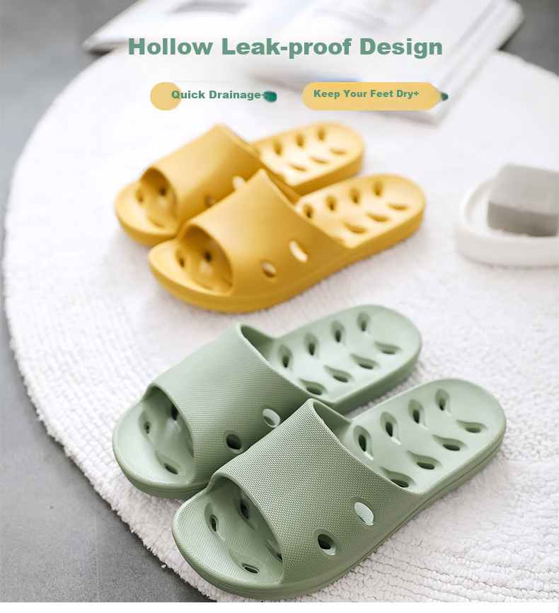 GUOLUOFEI Japanese-Style Slippers for Women, Summer Indoor Home Bathroom Shower Couples Quick-Drying Water-Draining Sandals for Me 3