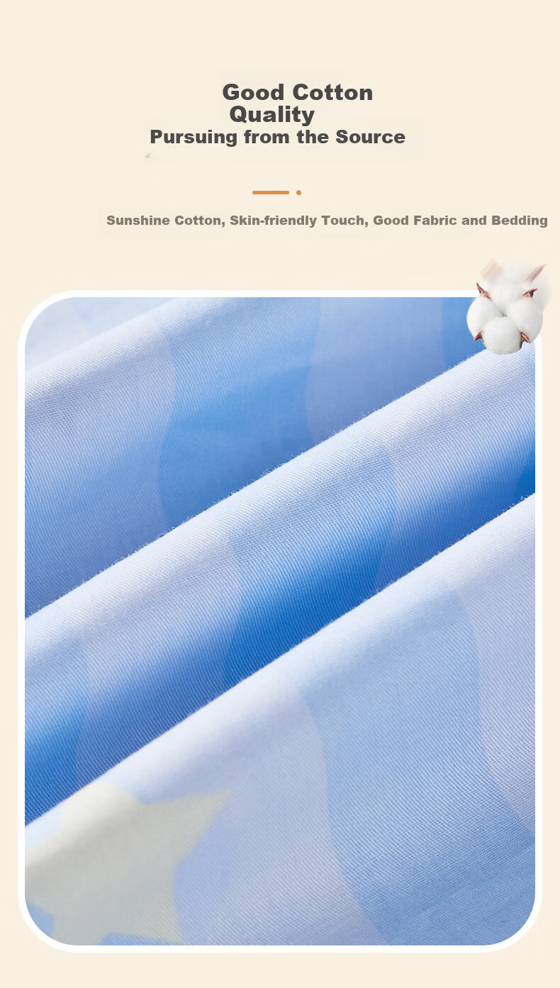 MERCURY Kids Cotton Duvet Cover, 100% Pure Cotton Class A Quilted Bedding, Antibacterial Single Piece Bedding for Double Bed, 220x240cm 5