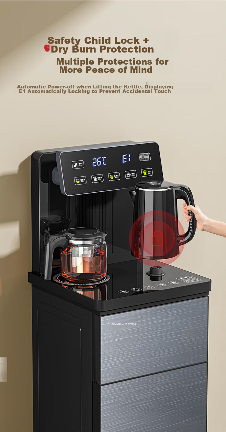 MeiLing Smart Voice Tea Bar Machine Home Multifunction Remote Control Bottom Placement One-Key Temperature Selection Touch Screen Full Chain Antibacterial Hot and Cold Water Dispenser MY-DA6501B 9