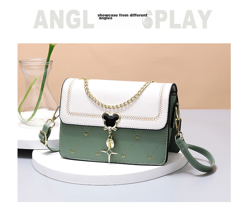 Aiqinghai Leather Handbag, Women's Crossbody Bag, Brand Shoulder Bag, Small Square Bag, Birthday Gift for Wife on May 20, Present for Girlfriend 21