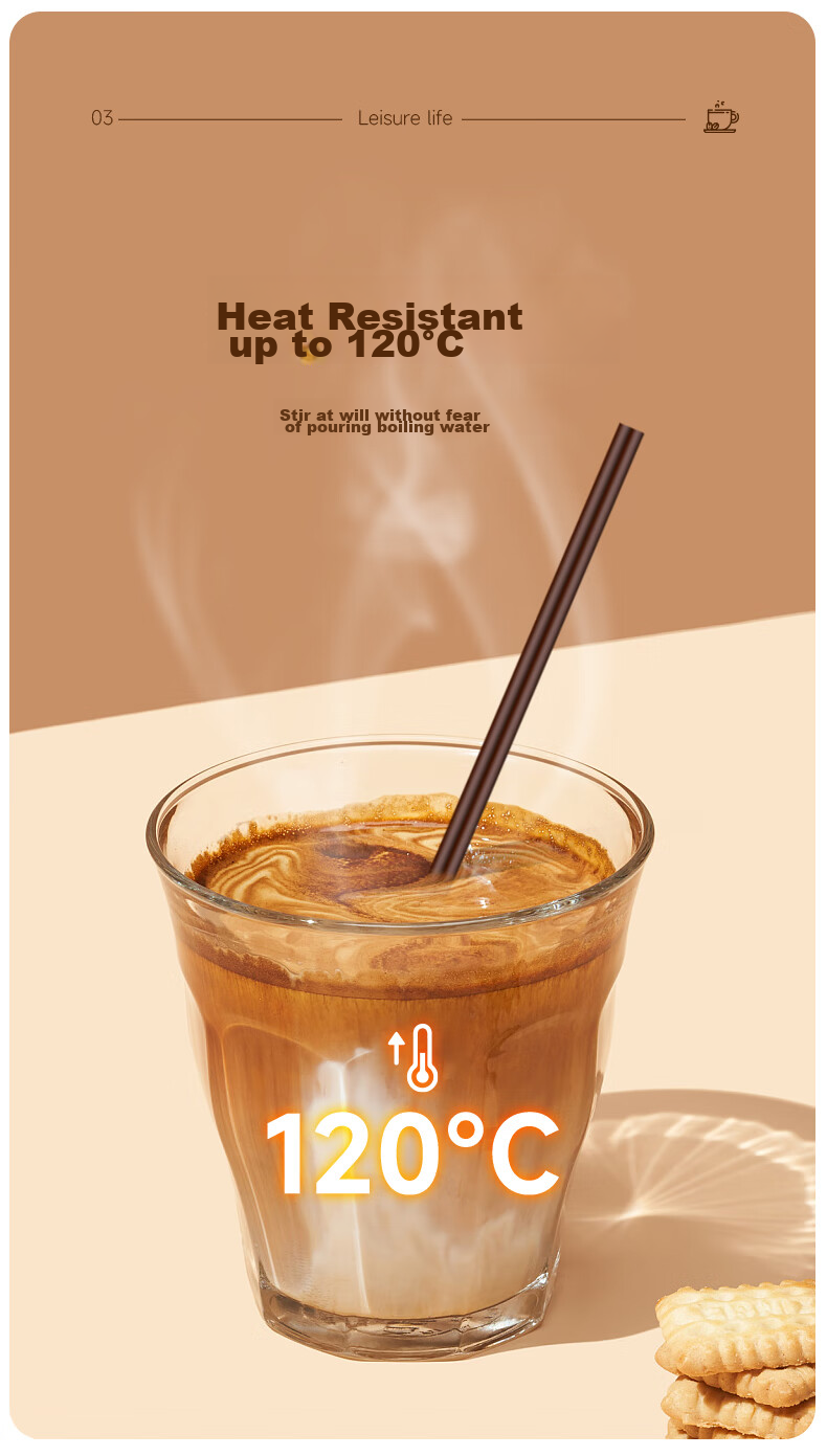 Baicaoyuan Disposable Coffee Stirrers, 18cm Coffee And Hot Drink Plastic Straws, Food-Grade, 200 Pieces Individually Wrapped 9