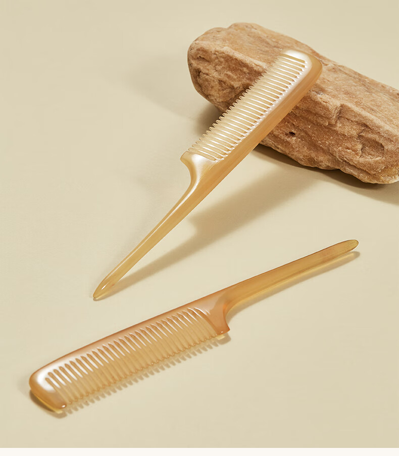 Chuxin Natural Sheep Horn Comb, Pointed Tail Comb with Fine Teeth, Dense Comb for Parting Hair, Braiding, Children, Girls, Women, Specialized Comb for Ladies, Baby Comb 9