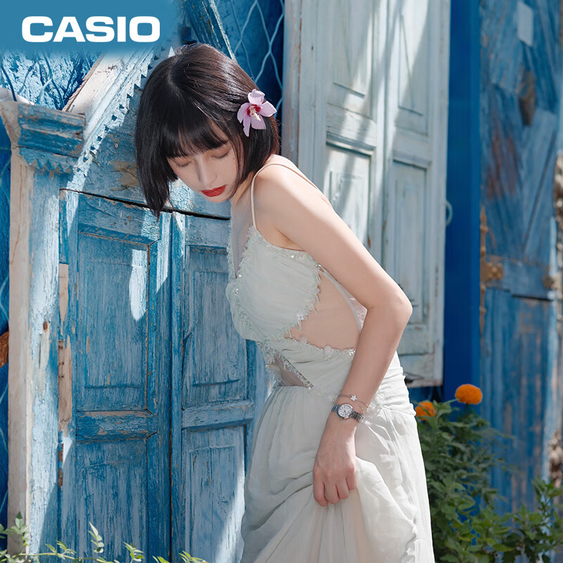 Casio Ladies' SHEEN Guardian Star Elegant Quartz Watch, Japanese/Korean Style, Gift for Girlfriend, Model SHE-4528D