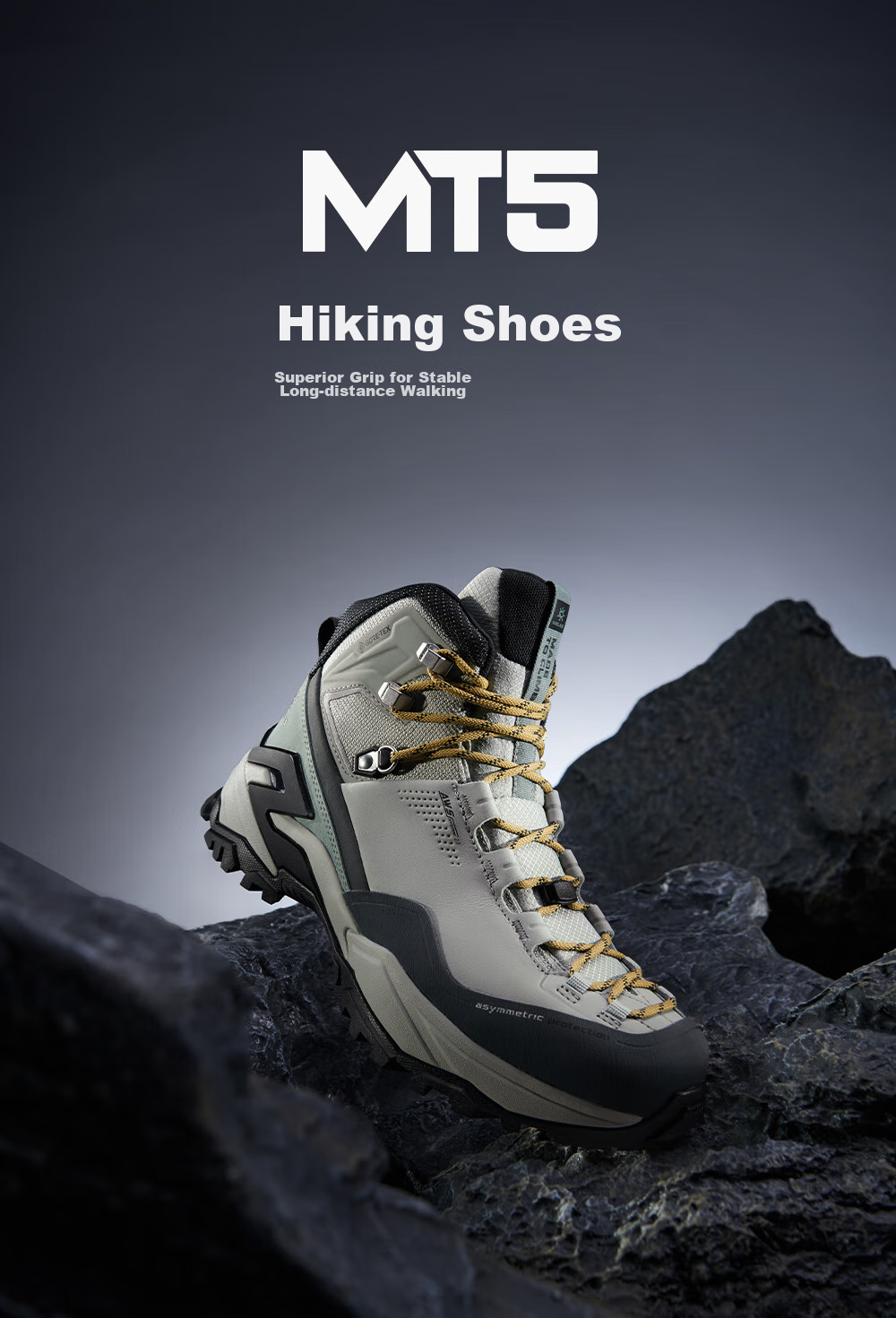 KAILAS MT5-3 Men's Mid-Top Hiking Boots, GTX Waterproof, Non-Slip, Shock-Absorbing, Heavy-Duty Trekking Shoes 1