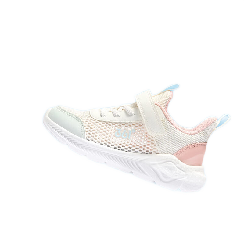 361° Children's Shoes, Kids' Running Shoes for Summer, Breathable And Lightweight School Shoes for Boys And Girls, Lightweight Cushioning Running Shoes, White, Size 32