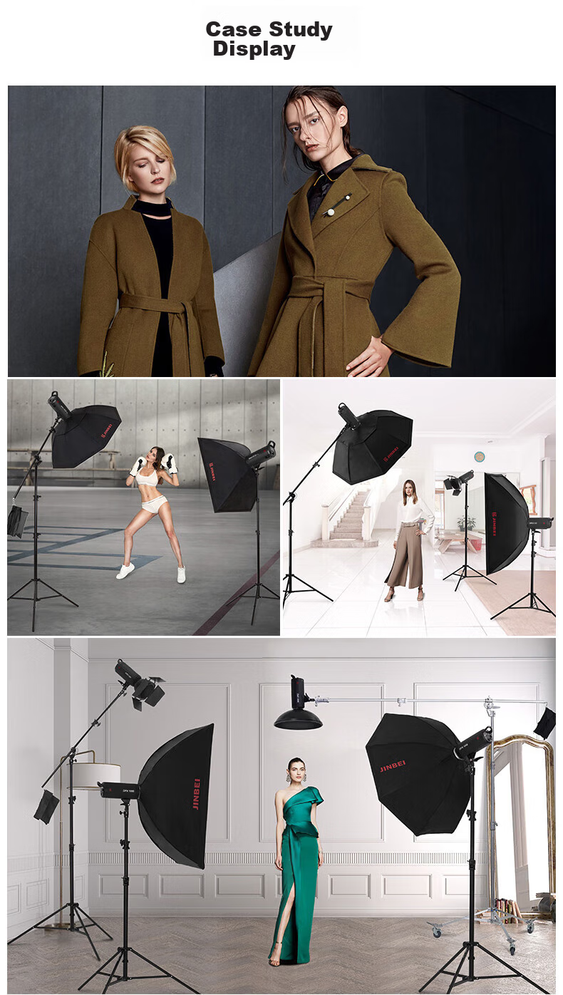 JINBEI JINBEI M-Type Octagonal Round Professional Softbox, Photography Light Diffusion Cover, Flash Fill Light, Studio Shooting Accessory, Universal Hot Shoe Mount, M-950 Octagonal Softbox 6