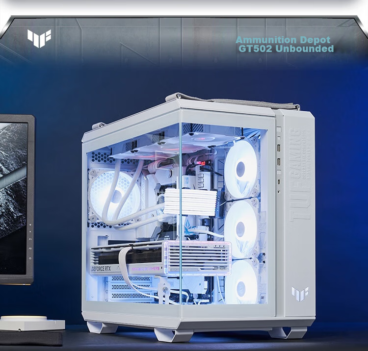 ASUS TUF GAMING GT502 Infinite Arsenal Edition Case, Full View without Pillars/ATX Motherboard/Dual Compartment Design/Tool-Free Disassembly 6