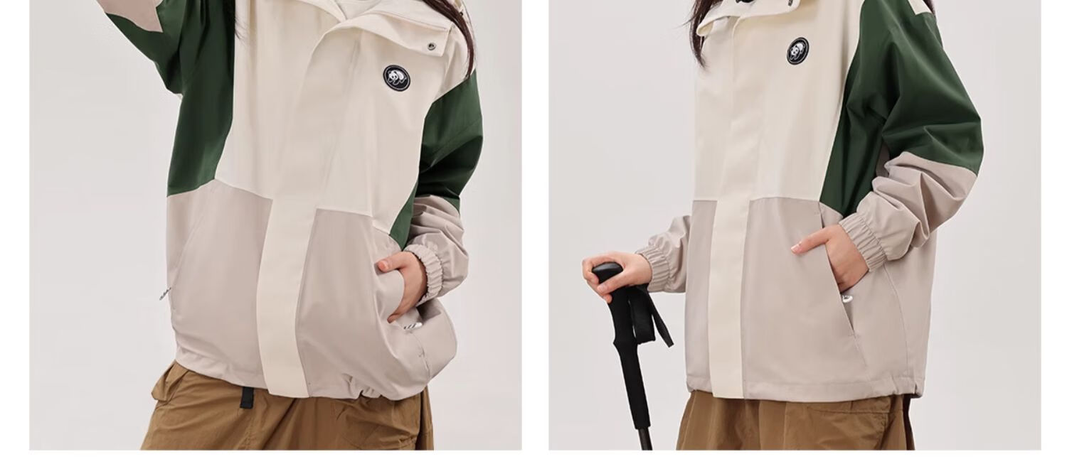 CAMEL Panda Series Triple-Protection Windbreaker Hard Shell Jacket Outdoor Mountaineering Coat AA12235456 55