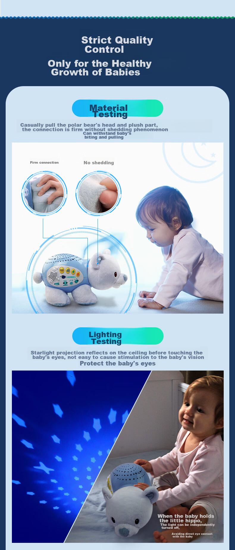 VTech Baby Toy Polar Bear Sleep Aid Musical Comfort Plush Doll, for 0 Months+, Newborn Birthday Gift 6