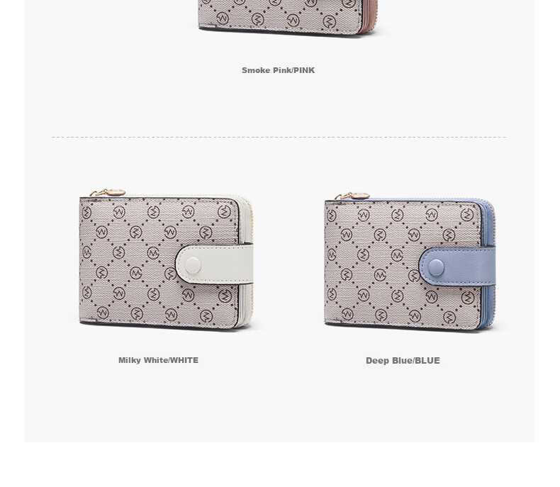GOLF Card Holder, Women's Fashionable Printed Purse, Contrasting Color Trendy Multi-Card Slots Leather Wallet, Clutch Bag, Birthday Gift for Wome 21