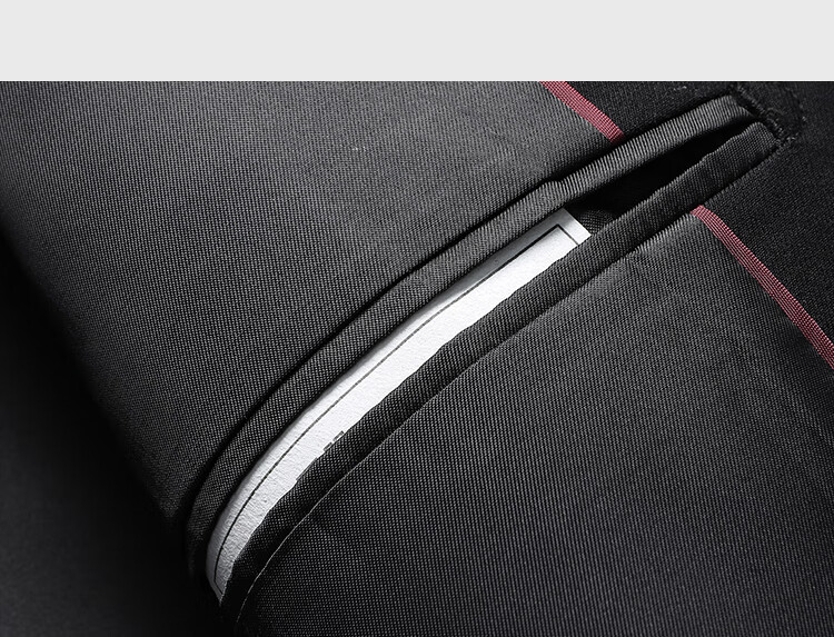 ROMON Wool Suit Set for Men, Slim Fit Professional Formal Wear, Business And Wedding Attire for Me 14