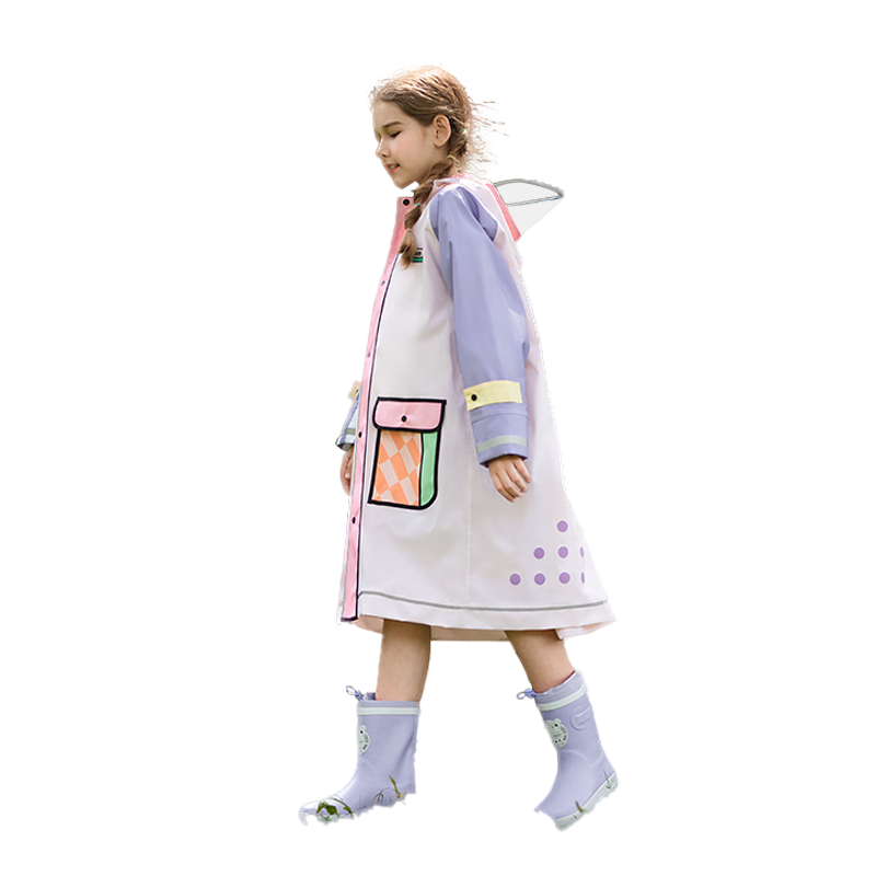 TIANTIANZAI Children's Raincoat for Girls And Boys, Elementary School Students' Specialized with Backpack Space, Kindergarten Full-Body Rain Protection Separate Poncho
