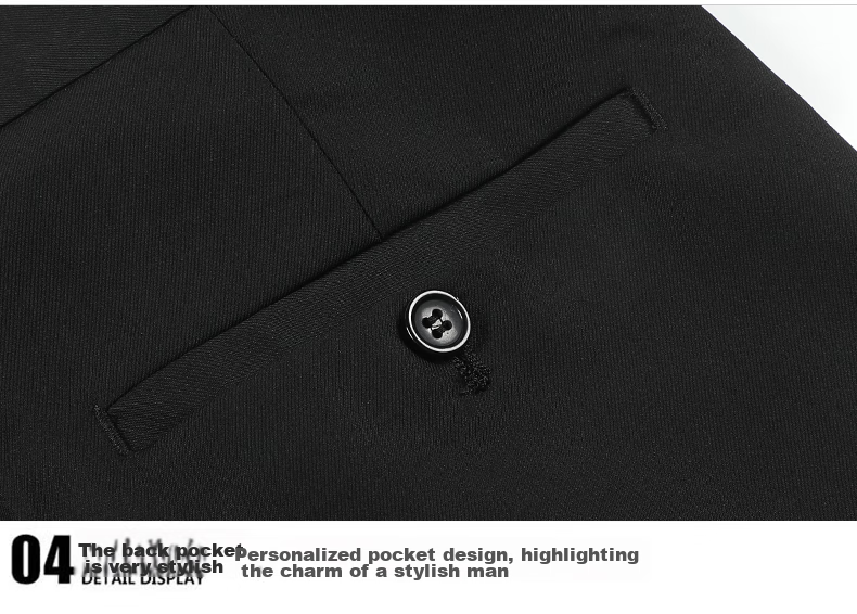 ROMON Wrinkle-Resistant Non-Iron Dress Pants for Men, High-Waisted Loose Casual Business Suit Trousers Straight-Leg Dad Pants 26