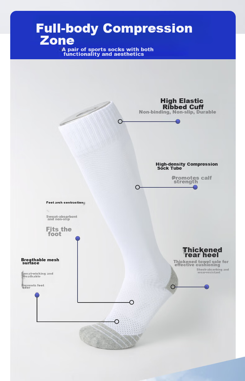 CASPIAN WOLF Soccer Socks for Men And Women, Knee-High Non-Slip Thin Summer Socks for Children, Football Training Socks 4