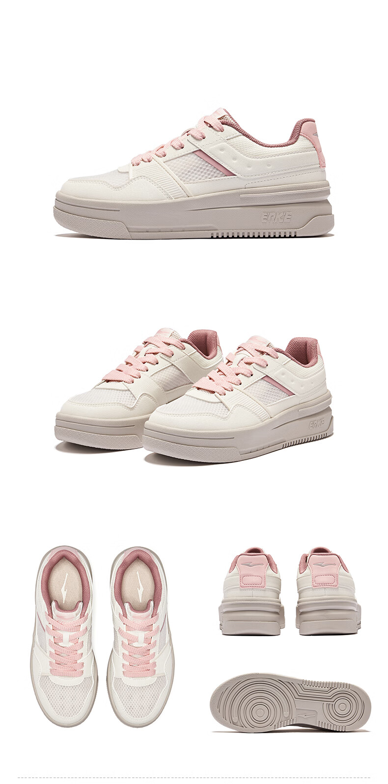 ERKE Women's Sneakers, Summer New Style Breathable Versatile Casual Shoes, Thick-Soled Comfortable Sports Shoes | Wanku 3 19