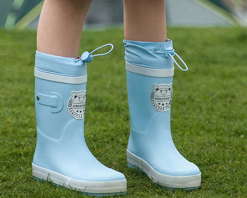 TIANTIANZAI Children's Rain Boots, Mid-Calf Waterproof Non-Slip Wear-Resistant Rubber Boots for Boys And Girls, Student-Specific Waterproof Shoes 6