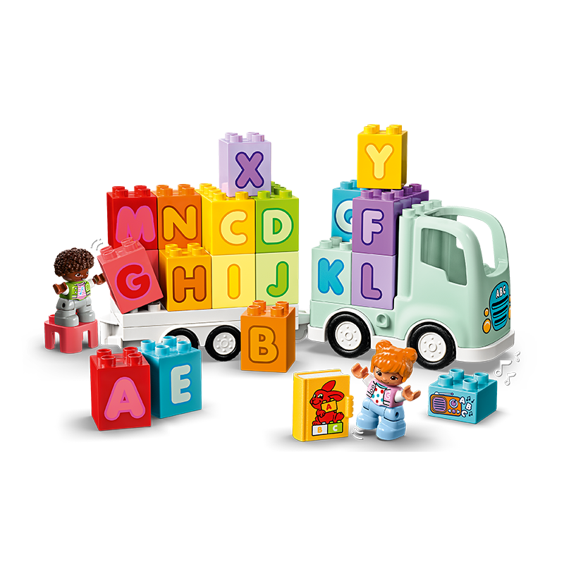 LEGO Building Blocks, Duplo 10421, Alphabet Truck, Boys And Girls Children's Toy, Birthday Gift, Large Bricks
